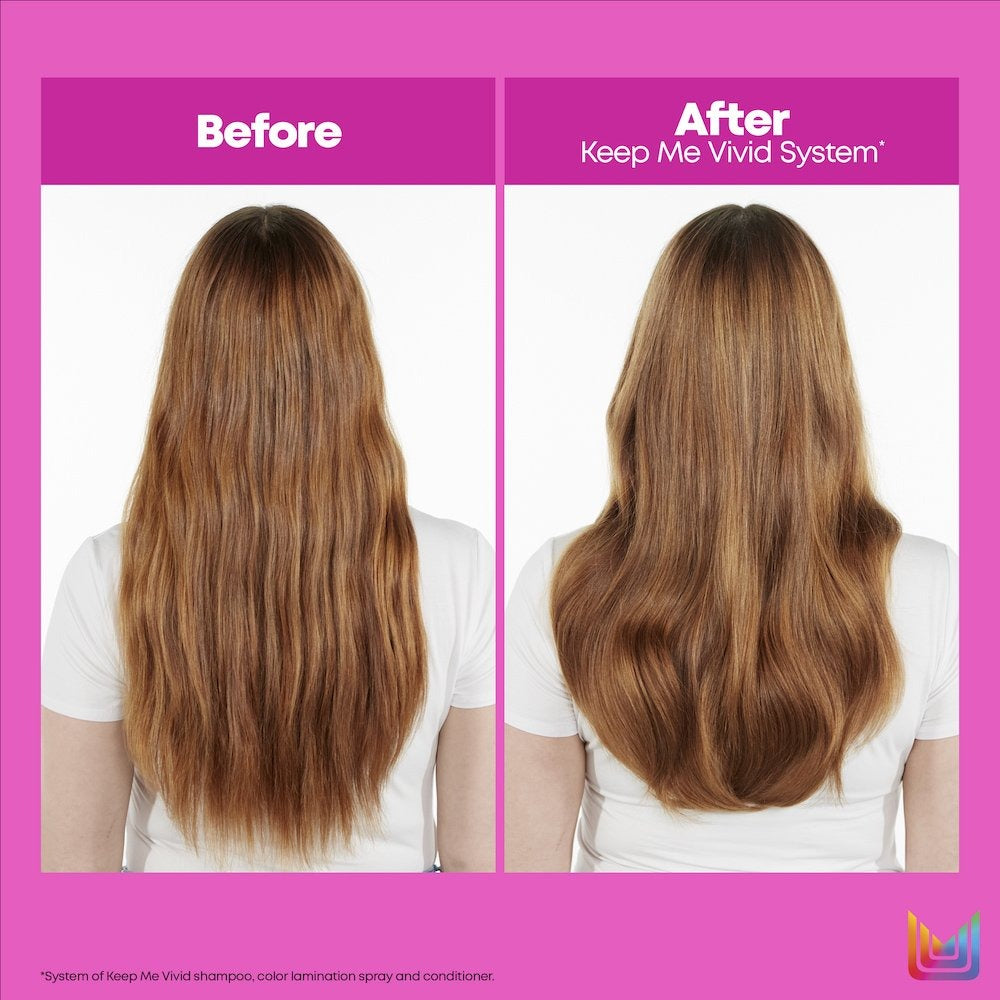 Matrix Keep Me Vivid Pearl Infusion Conditioner - before and after using the Keep Me Vivid system