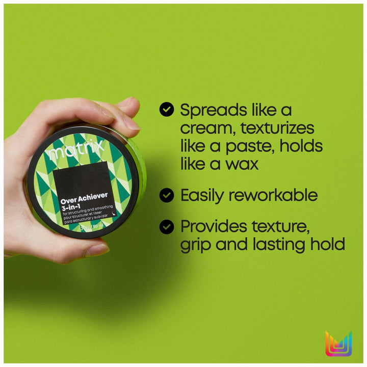 Matrix Over Achiever 3-in-1 - spreads like a cream, texturizes like a paste, holds like a wax