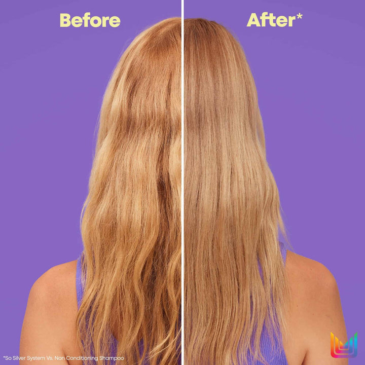 Matrix So Silver Purple Conditioner - before and after toning results