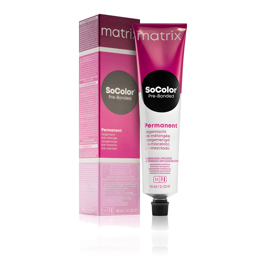 Matrix SoColor Pre-Bonded hair color box and tube