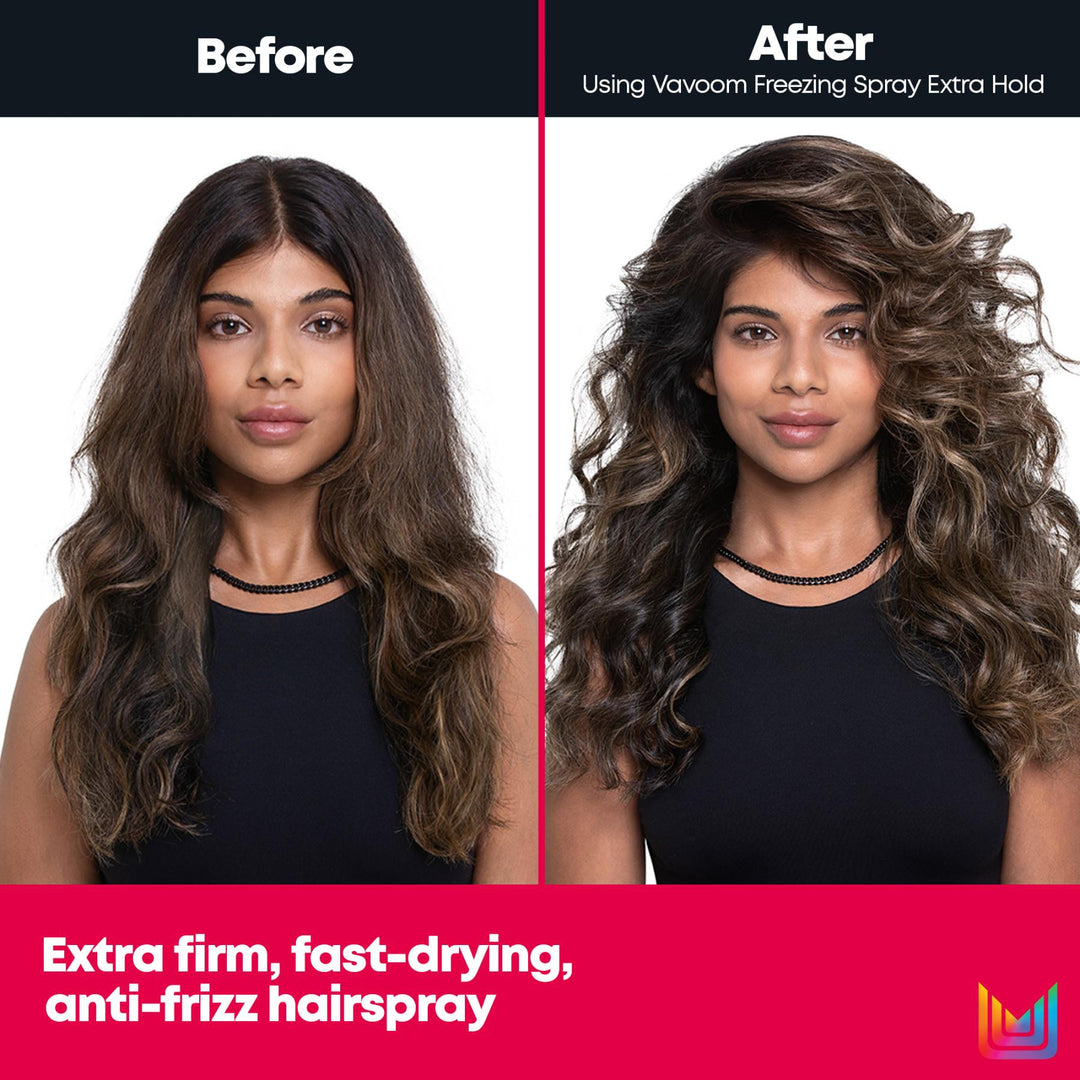 Matrix Vavoom Freezing Spray Extra Hold - before and after