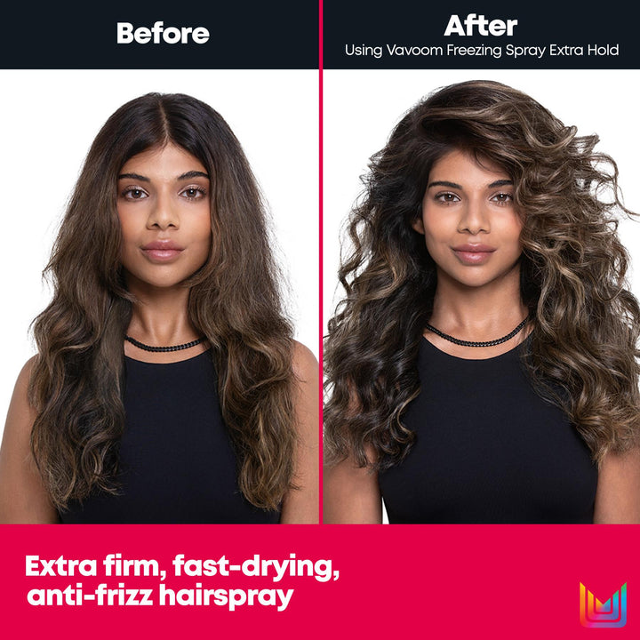 Matrix Vavoom Freezing Spray Extra Hold - before and after