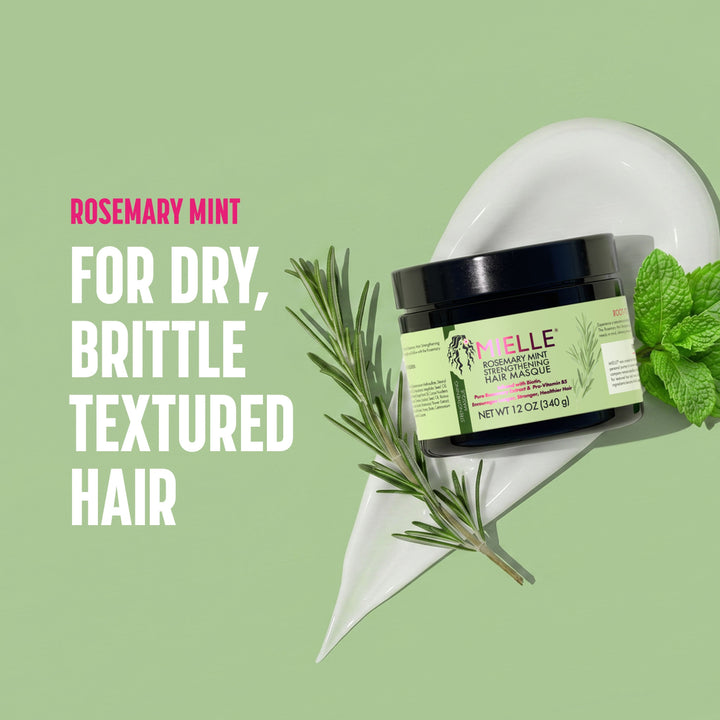 Mielle Rosemary Mint Strengthening Hair Masque - for dry, brittle textured hair