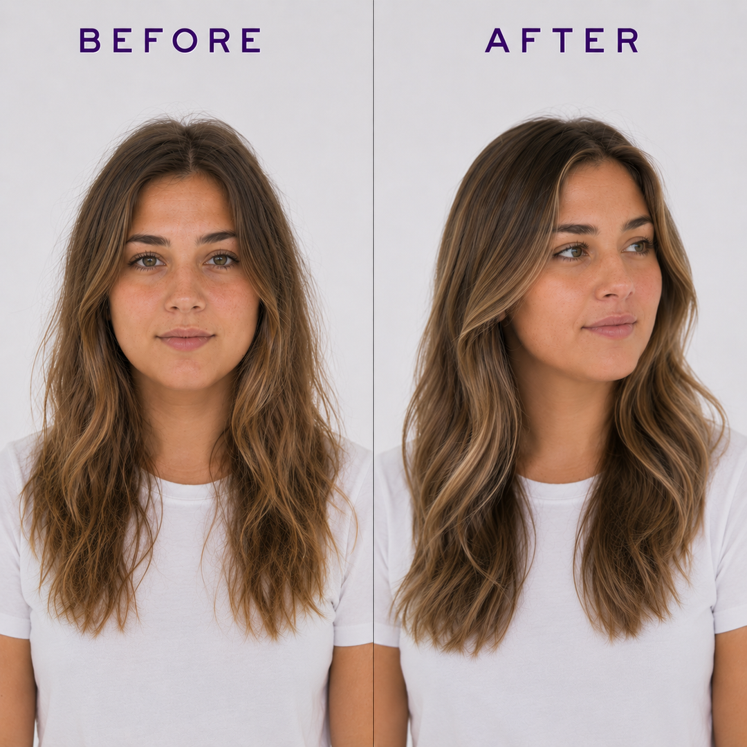 Oligo Blacklight Blonde Science Repair Leave-In Conditioner - before and after