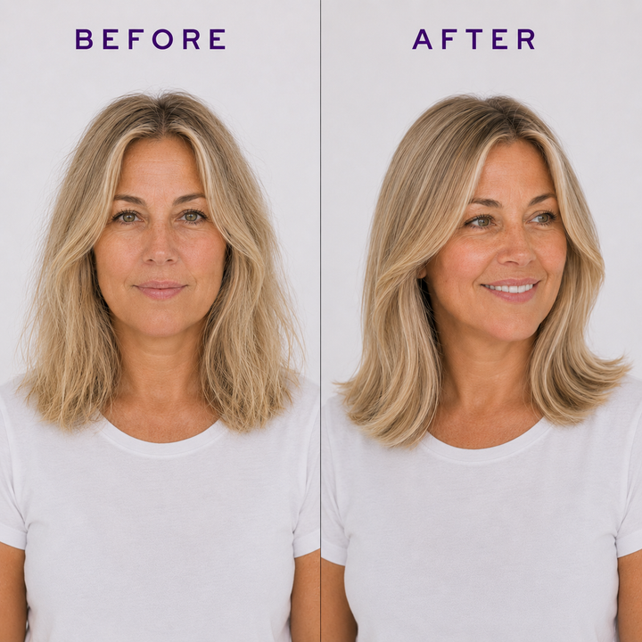 Oligo Blacklight Blonde Science Repair Conditioner - before and after on blonde hair