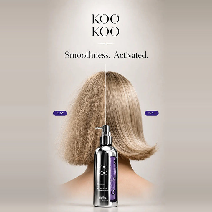 Mon Platin Koo Koo Keratin Treatment Effect - before and after smoothing