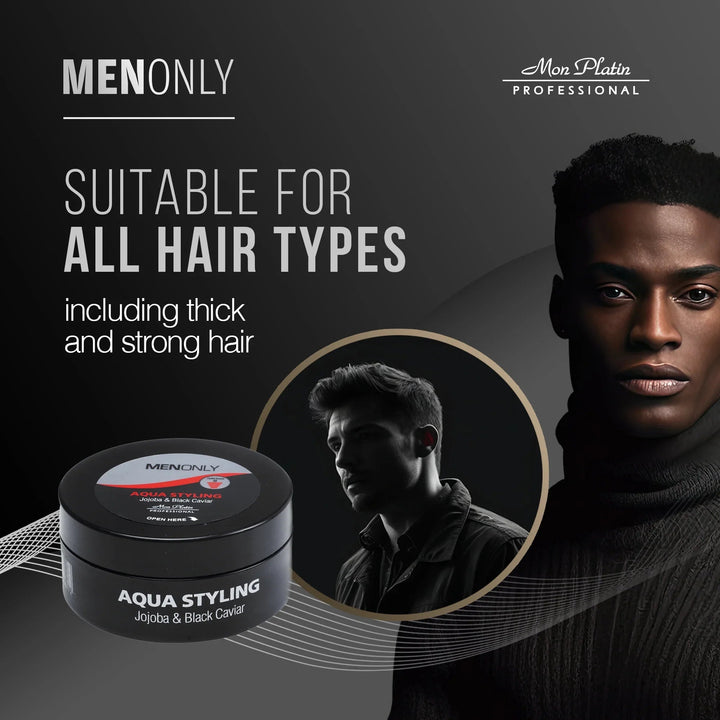 Mon Platin Men Only Aqua Styling Wax - suitable for all hair types
