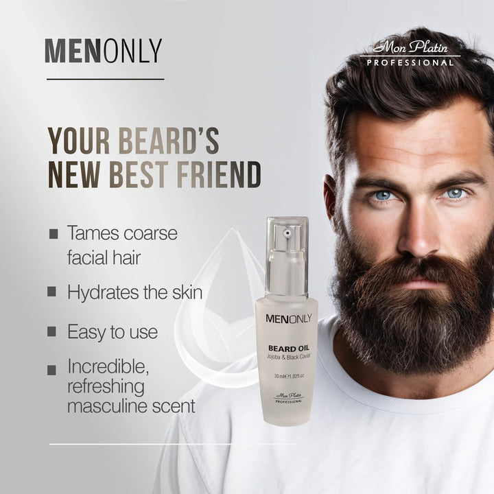 Mon Platin Men Only Beard Oil - benefits for coarse facial hair