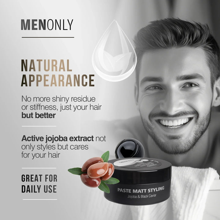 Mon Platin Men Only Matt Styling Paste - natural matte look with jojoba