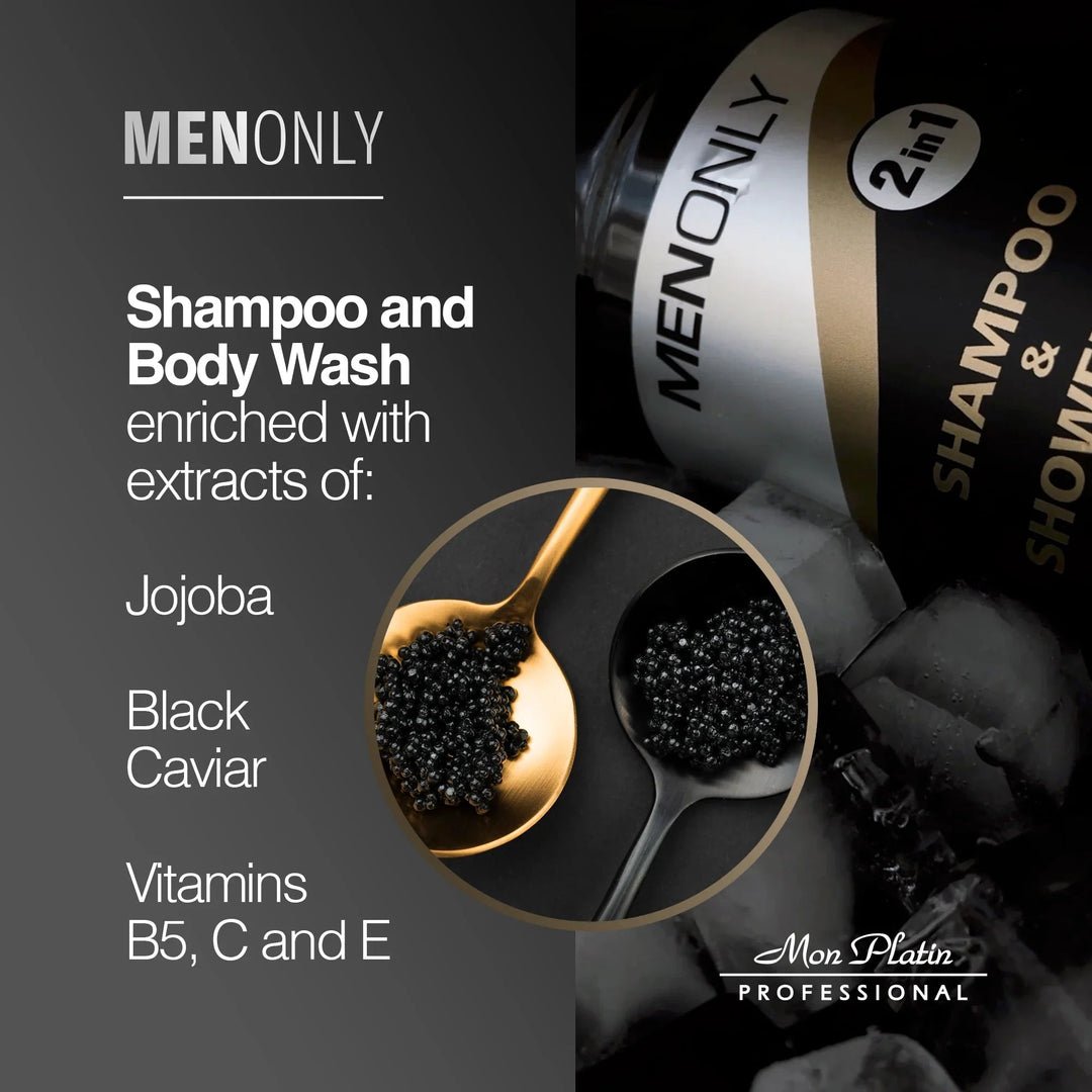Mon Platin Men Only Shampoo & Shower Gel - jojoba, black caviar and vitamins