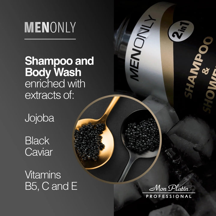 Mon Platin Men Only Shampoo & Shower Gel - jojoba, black caviar and vitamins