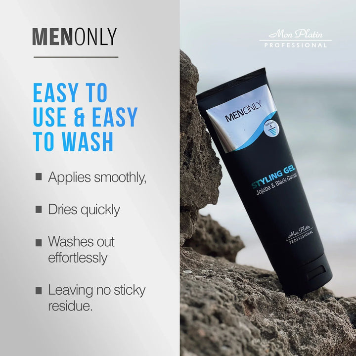 Mon Platin MenOnly Styling Gel - easy to use and easy to wash