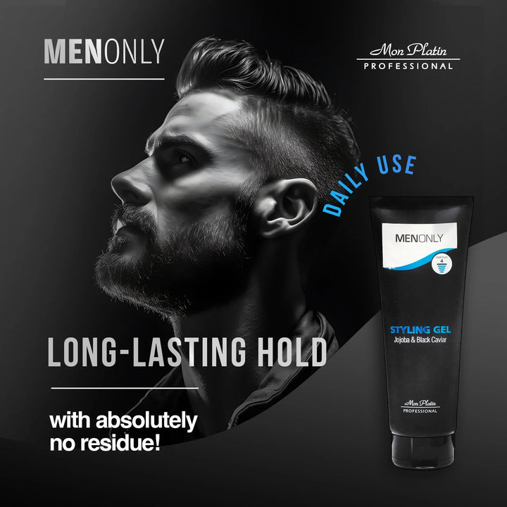Mon Platin MenOnly Styling Gel - long-lasting hold, no residue