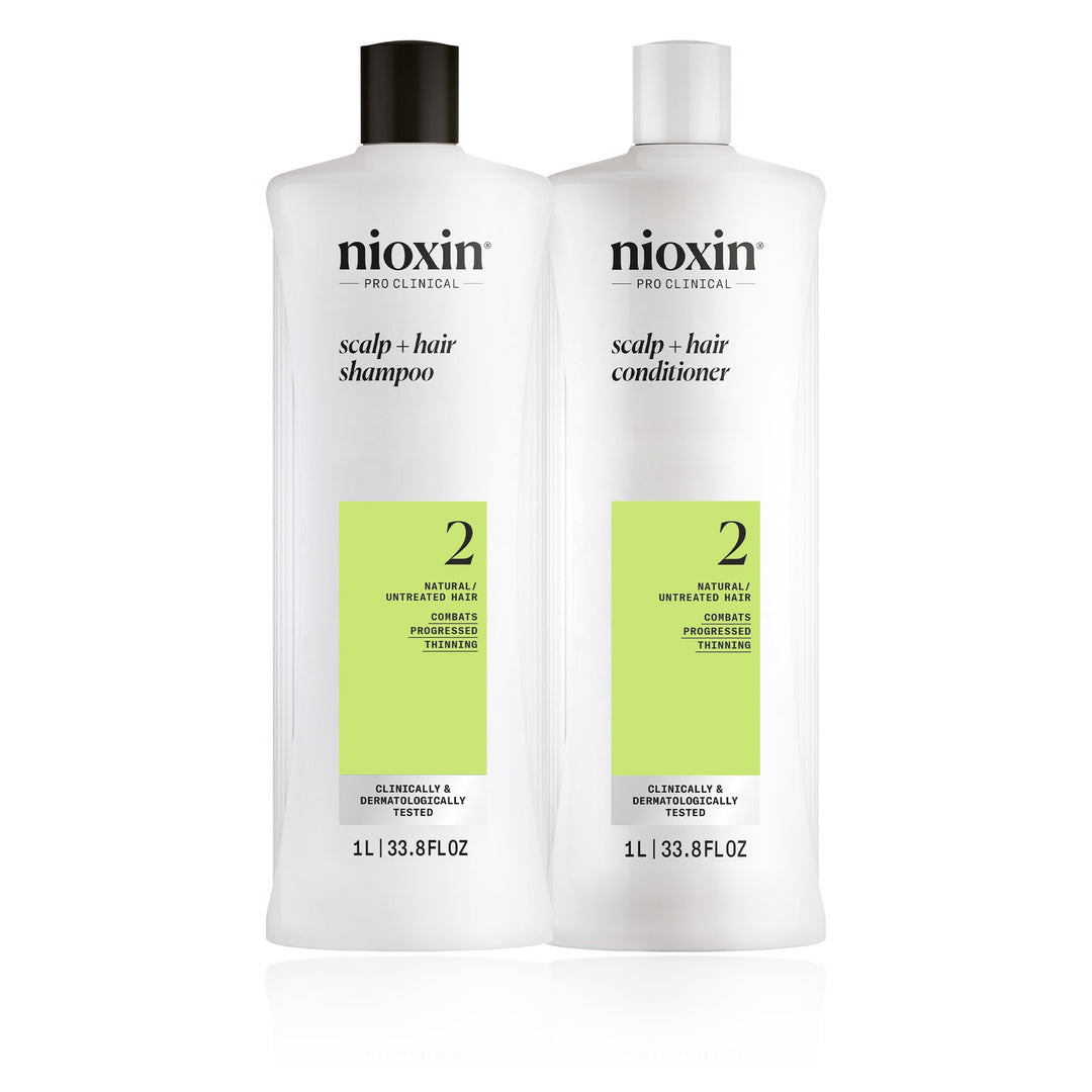 Nioxin System 2 Shampoo & Conditioner Duo 2 x 33.8 oz (1 L)