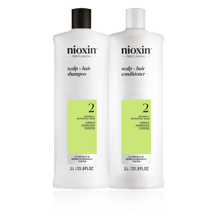 Nioxin System 2 Shampoo & Conditioner Duo 2 x 33.8 oz (1 L)