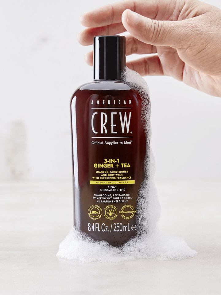 American Crew 3-In-1 Ginger + Tea - rich lather