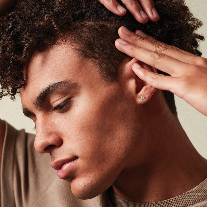 Men's coily hair styled with MITCH Original Pomade