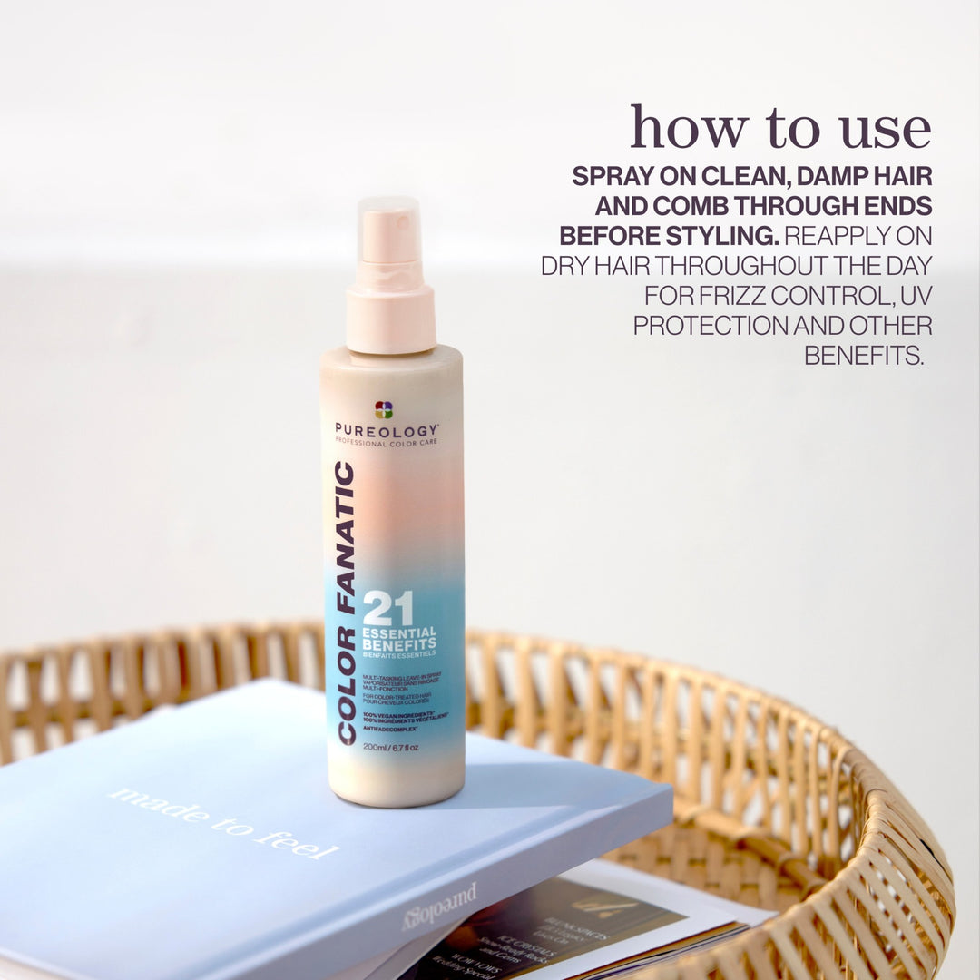 Pureology Color Fanatic Multi-Tasking Leave-In Spray - how to use