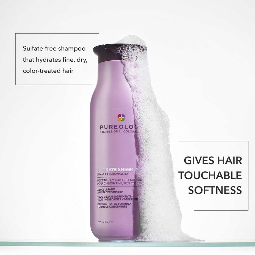Pureology Hydrate Sheer Shampoo - sulfate-free shampoo that hydrates fine, dry, color-treated hair
