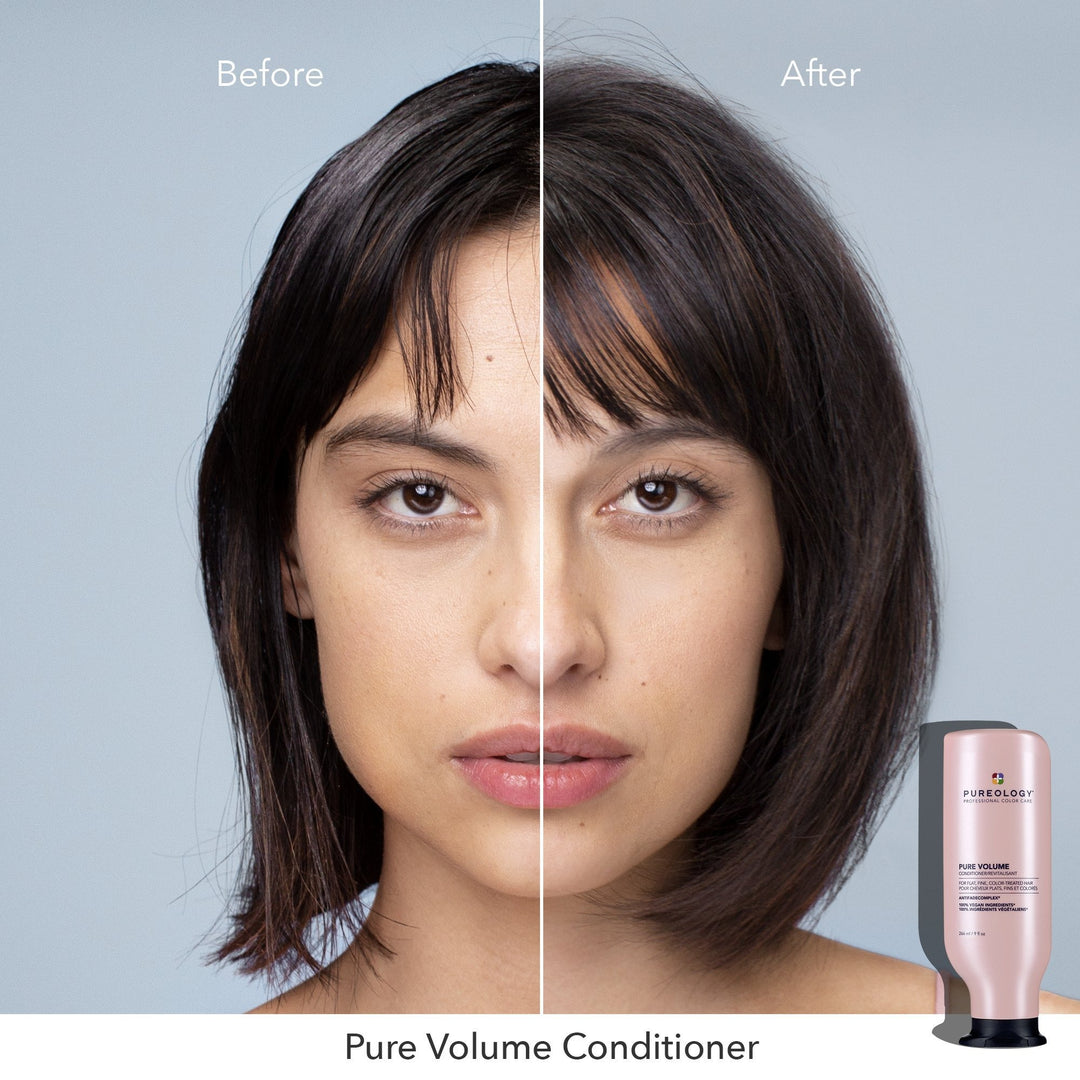 Pureology Pure Volume Conditioner - before and after on fine hair