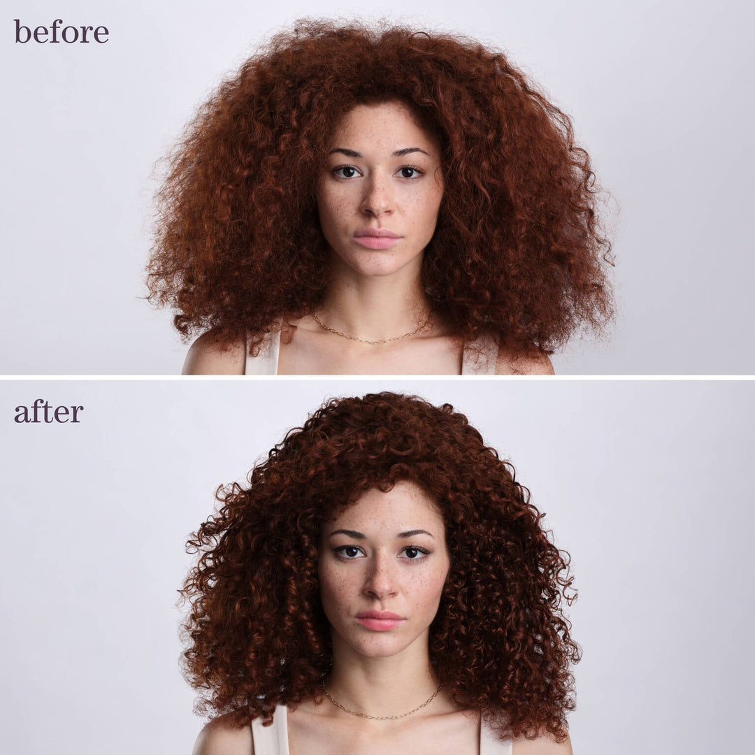 Pureology Smooth Gloss Treatment Mask - before and after on curly hair