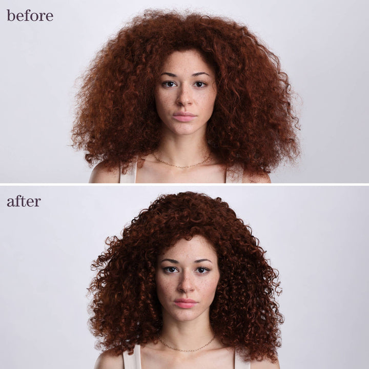 Pureology Smooth Gloss Treatment Mask - before and after on curly hair