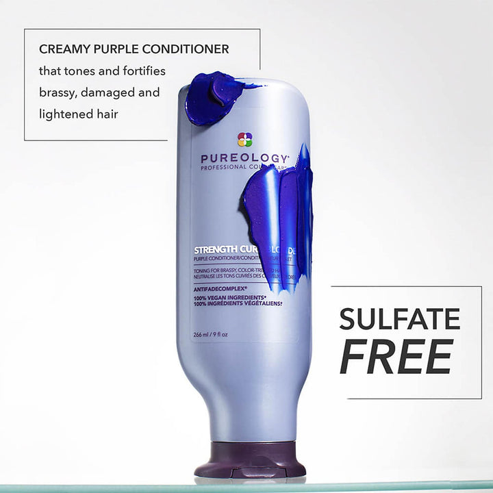 Pureology Strength Cure Blonde Purple Conditioner - creamy purple conditioner that tones and fortifies