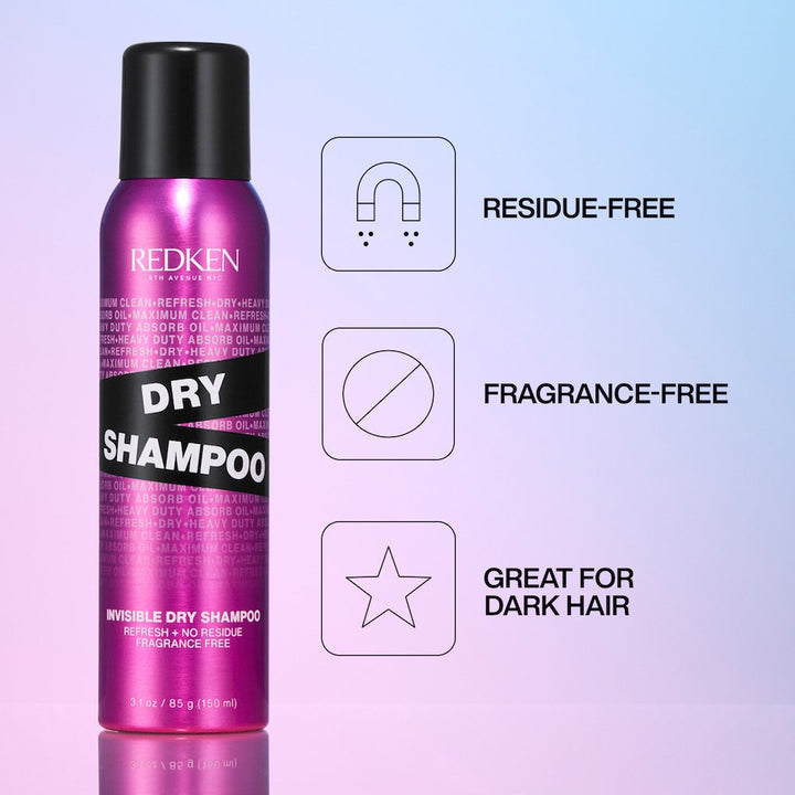 Redken Invisible Dry Shampoo - residue-free, fragrance-free, great for dark hair