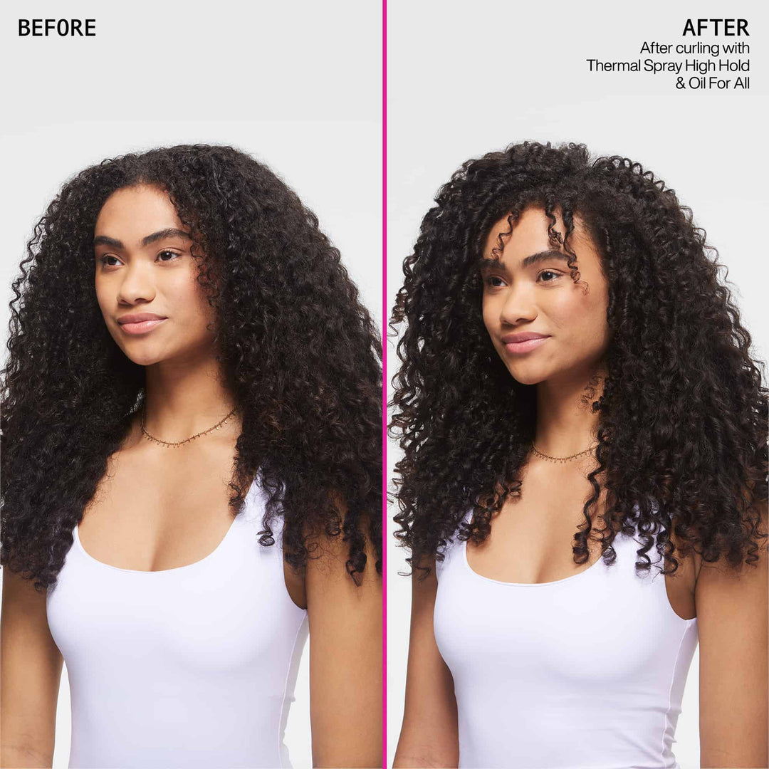 Redken Thermal Spray 22 High Hold - before and after curling