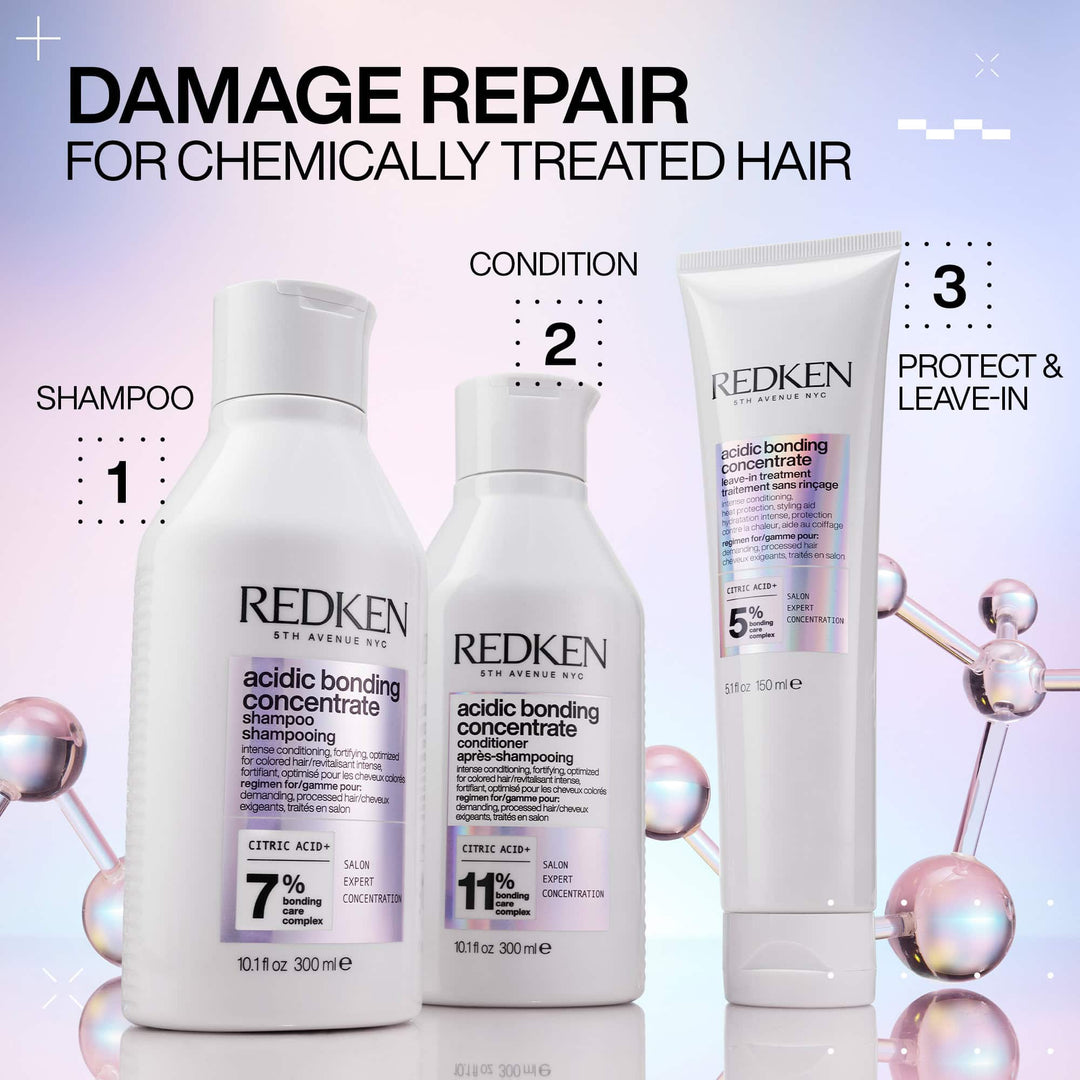 Redken Acidic Bonding Concentrate Leave-In Treatment - step 3 of the shampoo, conditioner and leave-in system