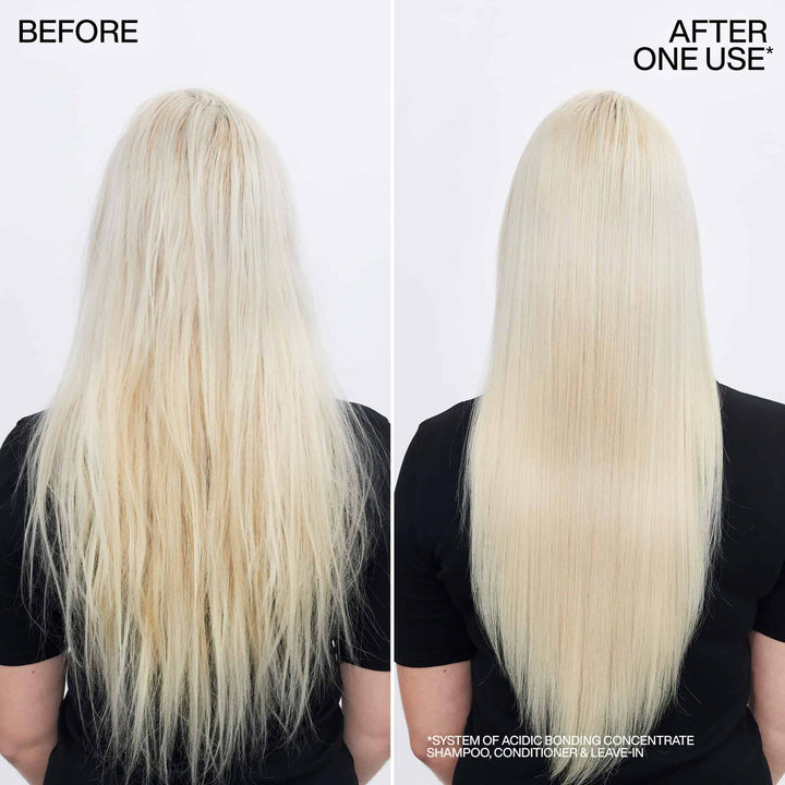 Redken Acidic Bonding Concentrate Leave-In Treatment - before and after one use, blonde hair
