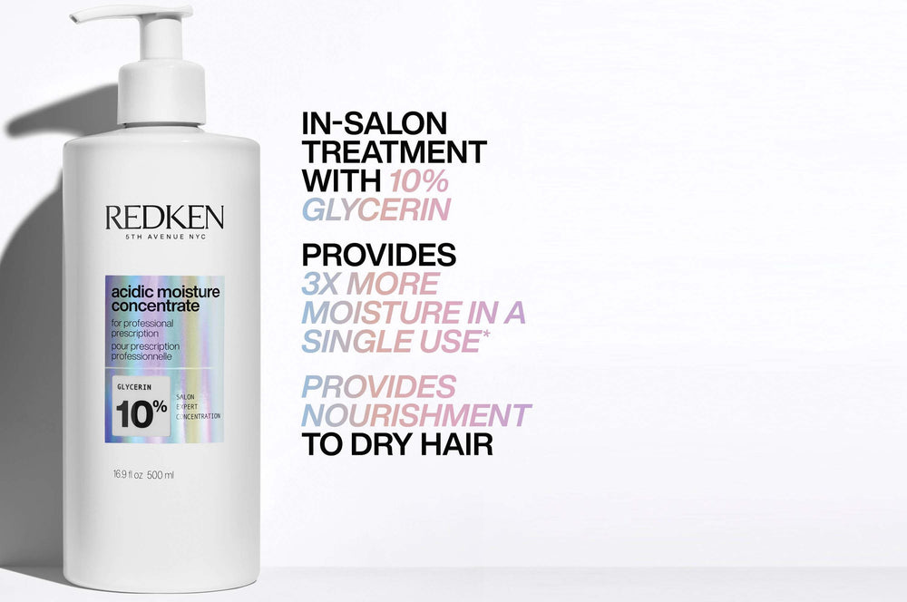 Redken Acidic Moisture Concentrate - in-salon treatment with 10% glycerin
