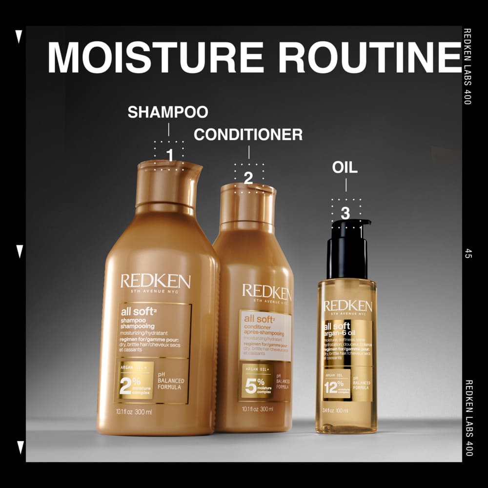 Redken All Soft Argan-6 Oil - step 3 of the All Soft moisture routine