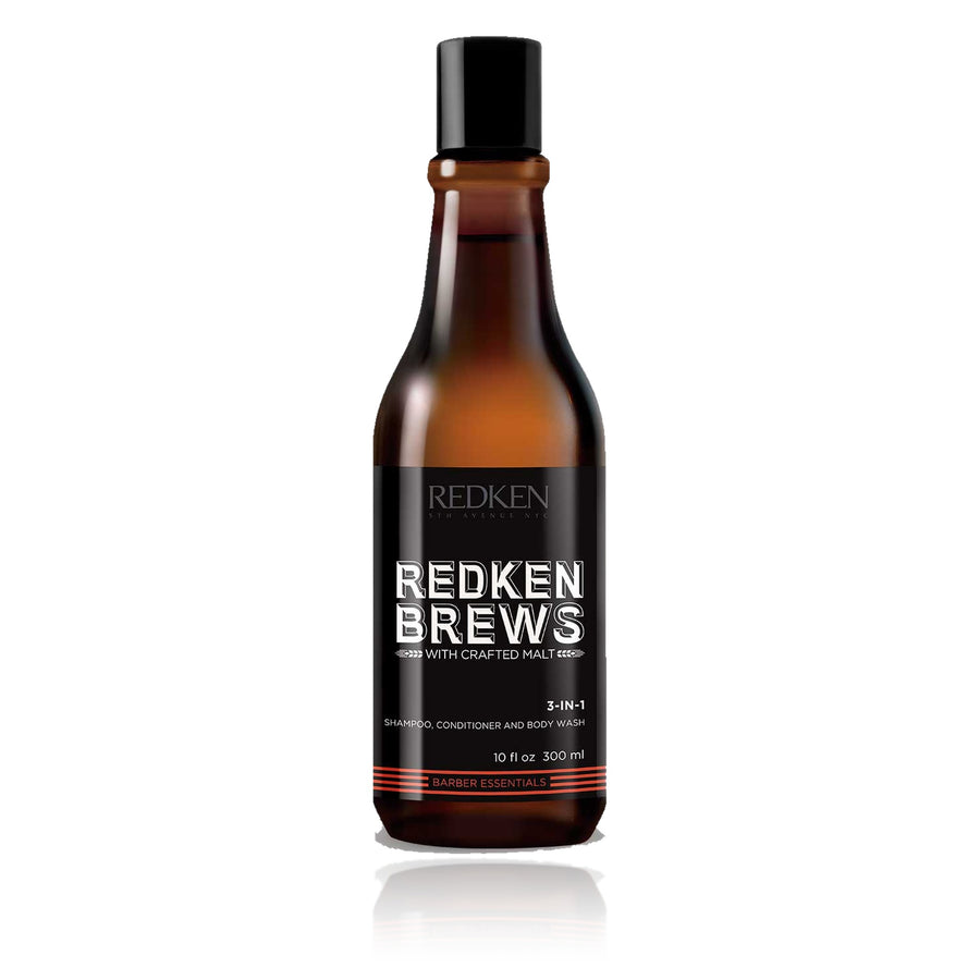 Redken Brews 3-in-1 Shampoo, Conditioner and Body Wash 10 oz (300 ml)