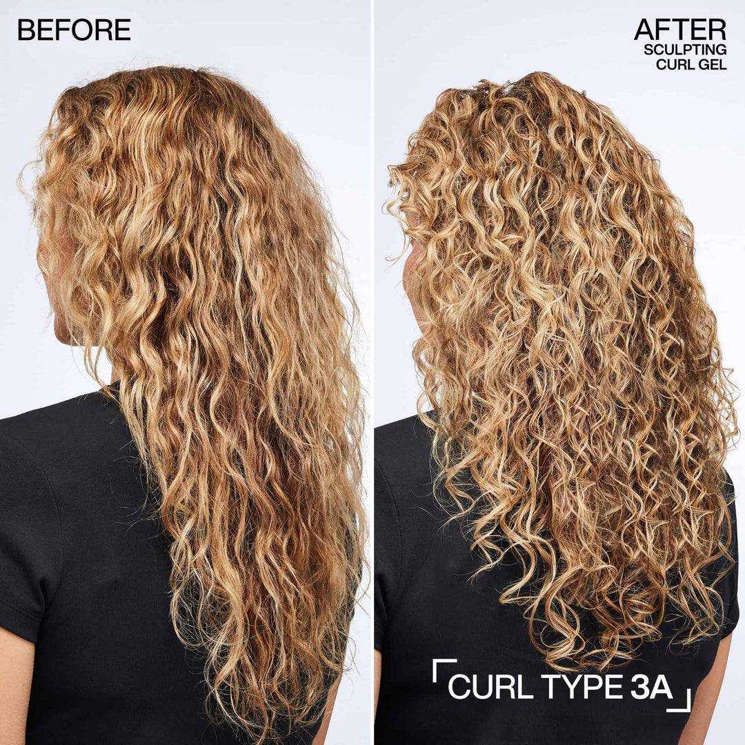 Redken Sculpting Curl Gel - before and after on curl type 3A
