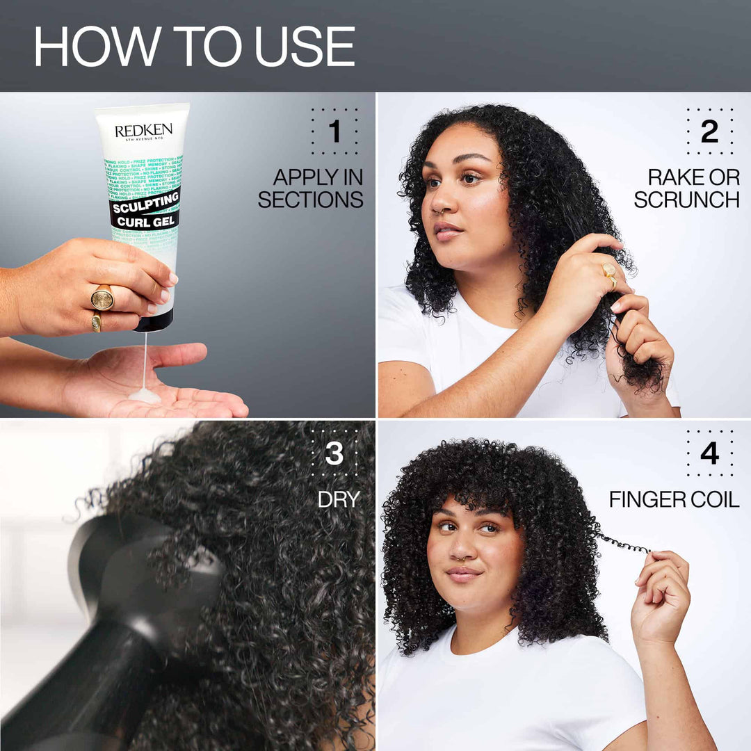 Redken Sculpting Curl Gel - how to use step by step