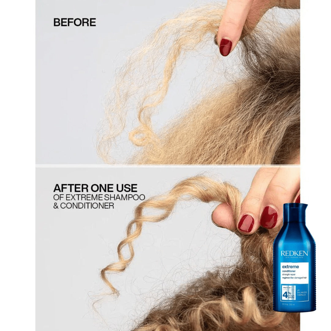 Redken Extreme Conditioner - before and after strand
