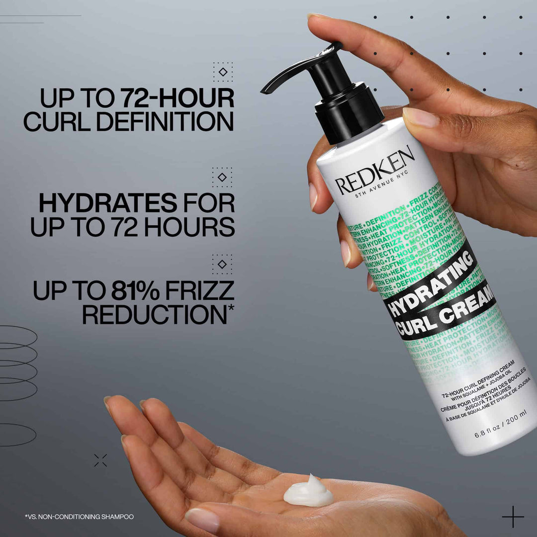 Redken Hydrating Curl Cream - 72-hour definition, hydration and frizz reduction benefits