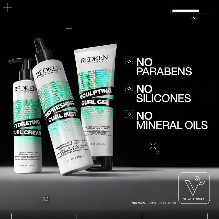 Redken Hydrating Curl Cream - silicone-free, paraben-free, vegan formula