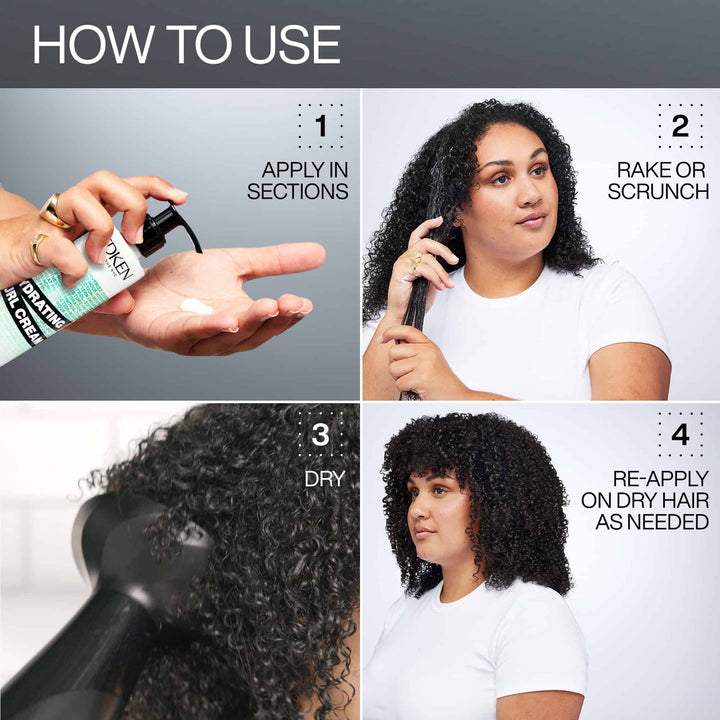 Redken Hydrating Curl Cream - how to use in four steps