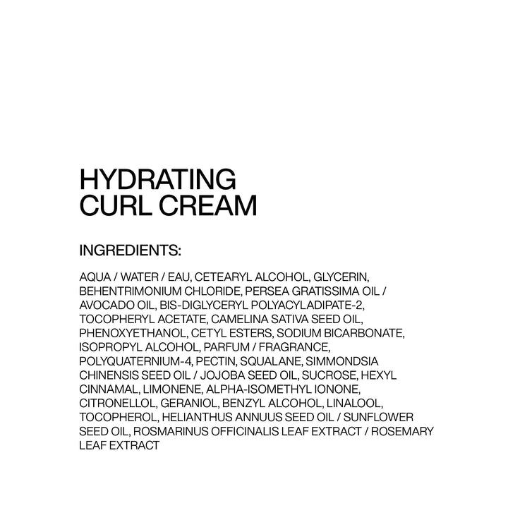 Redken Hydrating Curl Cream - key ingredients squalane and jojoba oil