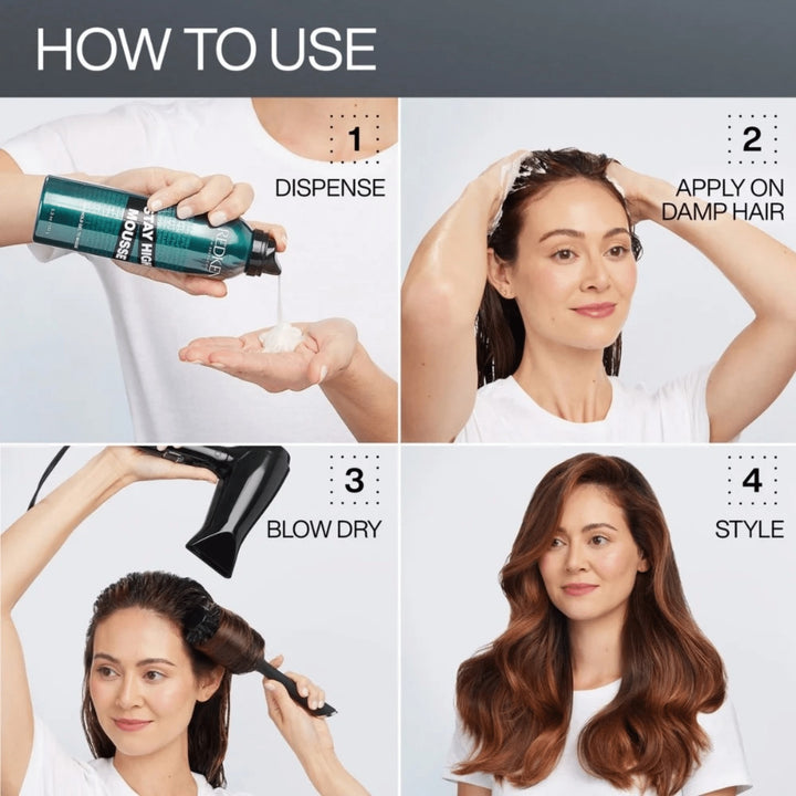 Redken Stay High Mousse - how to use