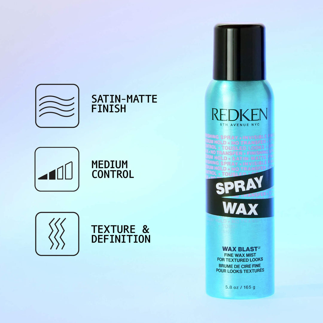 Redken Spray Wax - benefits: texture, body and dimension with a satin-matte finish