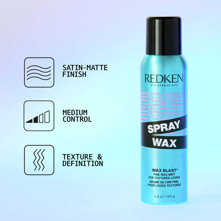 Redken Spray Wax - benefits: texture, body and dimension with a satin-matte finish