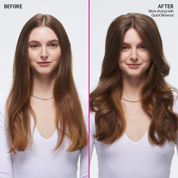 Redken Quick Blowout - before and after blow drying