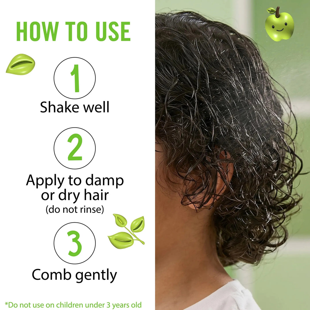 Revlon Equave Kids Detangling Conditioner Green Apple - how to use
