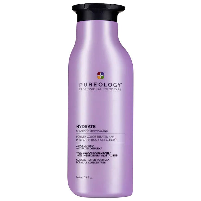 Pureology - Hydrate - Shampoo - For Dry, Color-Treated Hair - 100% Vegan - Sulfate Free