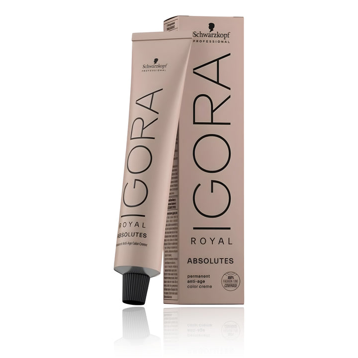 Schwarzkopf IGORA Royal Absolutes permanent anti-age color creme tube and box