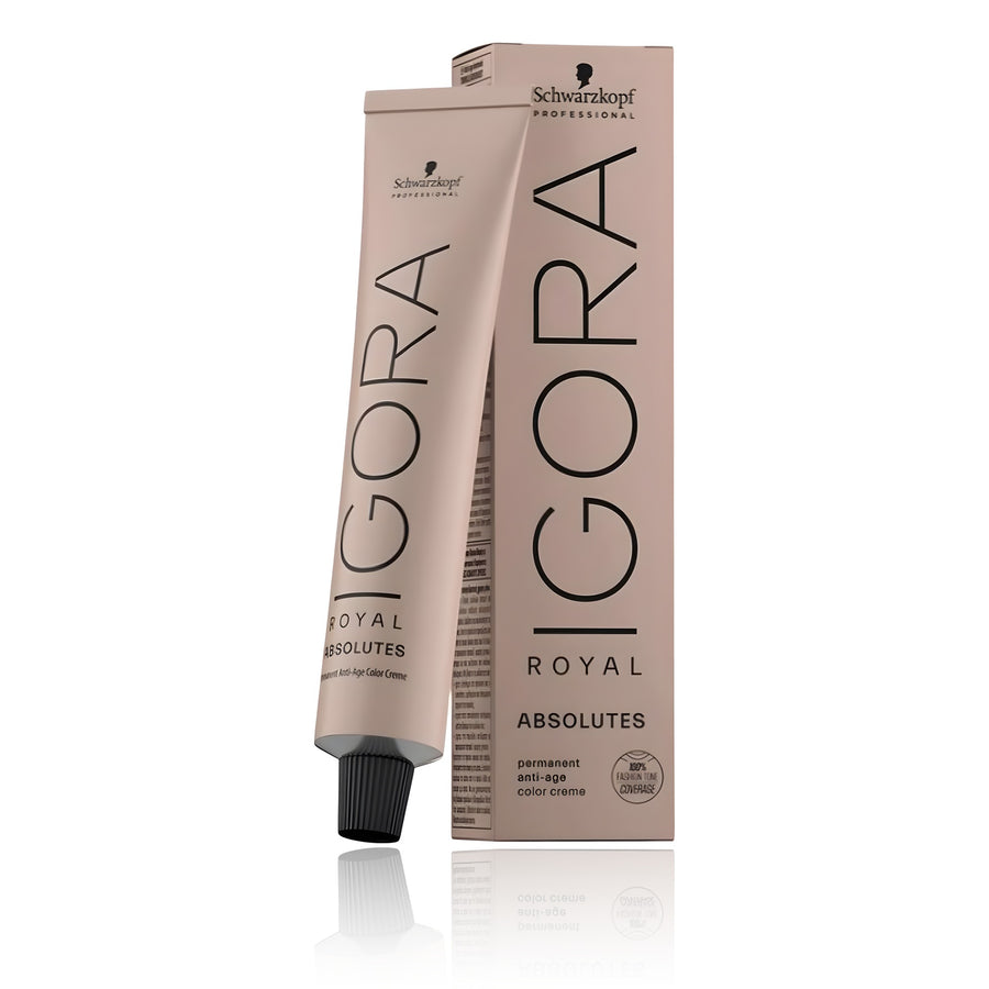 Schwarzkopf IGORA Royal Absolutes permanent anti-age color creme tube and box