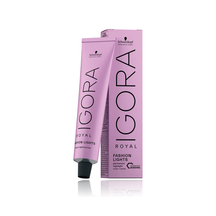 Schwarzkopf IGORA Royal Fashion Lights permanent highlift color creme tube and box